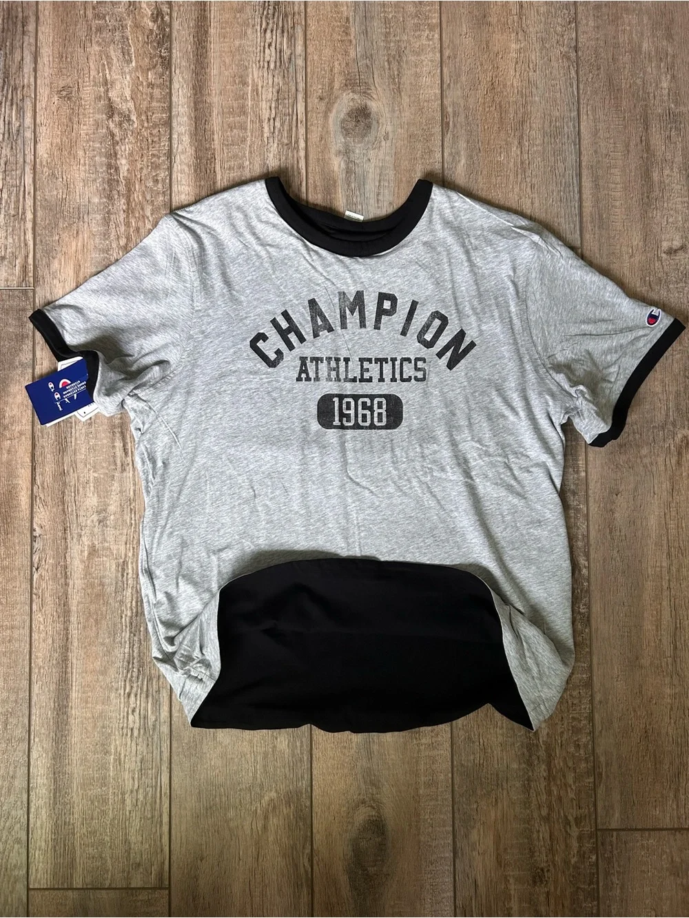 Champion Gridiron Reversible T-Shirt Black & Light Gray Men’s Size Large - Picture 7 of 8